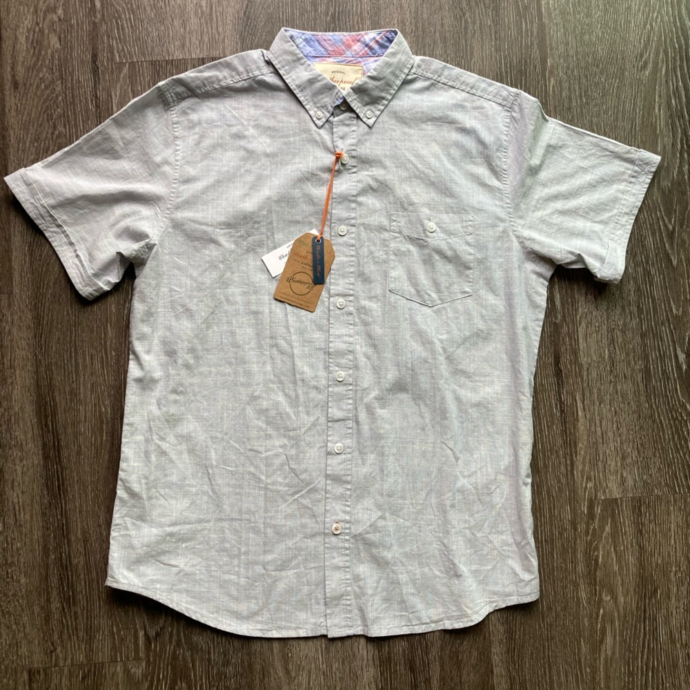 Weatherproof Vintage Button Down Short Sleeved Collared Shirt